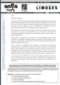 Les syndiqués du SNES-FSU élisent leurs directions du 5 au 28 mai