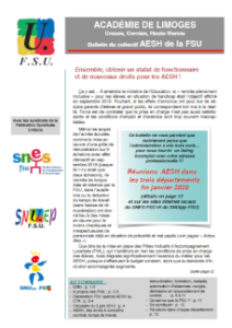 Bulletin du collectif AESH FSU académique - Décembre 2019