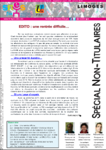 Bulletin non-titulaires Janvier 2016