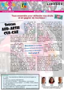 Bulletin académique spécial AED/AESH/CUI-CAE - Novembre 2017