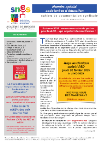 Bulletin académique - Automne 2025 - Spécial AED