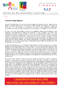 Bulletin académique 417 - Octobre 2025