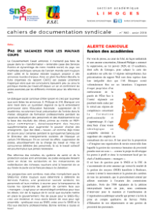 Bulletin académique 360 - Août 2018