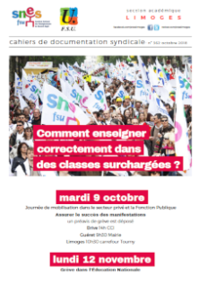 Bulletin académique 362 - Octobre 2018