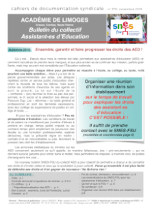 Bulletin du collectif AED académique - Novembre 2019