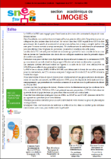 Bulletin non-titulaires Novembre 2016