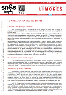 Bulletin académique Mars 2016 n°342