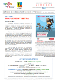 Bulletin académique 374 - Mars 2020 - Spécial mouvement intra