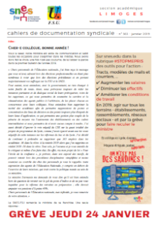 Bulletin académique 363 - Janvier 2019