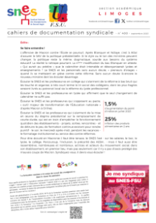 Bulletin académique 400 - Septembre 2023