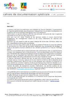 Bulletin académique 375 - Avril 2020