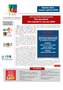 Bulletin académique - Rentrée 2023 - Spécial AESH