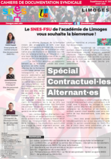 Bulletin Contractuels Alternants - Août 2021