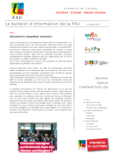 Bulletin contractuels - Octobre 2021