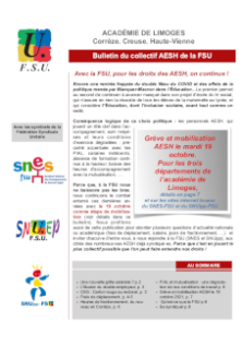 Bulletin du collectif AESH FSU académique - Automne 2021
