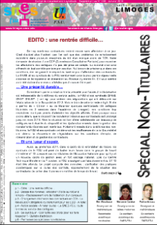 Bulletin non-titulaires Janvier 2016