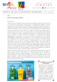 Bulletin académique 405 - Avril 2024