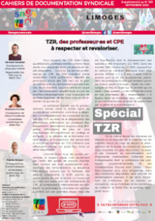 Bulletin académique spécial TZR - Septembre 2022