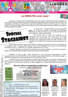 Bulletin Stagiaires - Février 2018