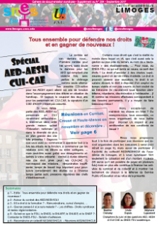 Bulletin académique spécial AED/AESH/CUI-CAE - Novembre 2017