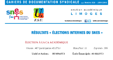 Bulletin académique 359sup - Juin 2018 - Résultats des élections internes
