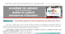Bulletin du collectif AED académique - Novembre 2019