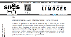 Bulletin académique 358 - Mai 2018 - Elections à la CA académique du SNES-FSU