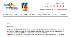 Bulletin académique 375 - Avril 2020