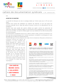 Bulletin académique 379 - Décembre 2020