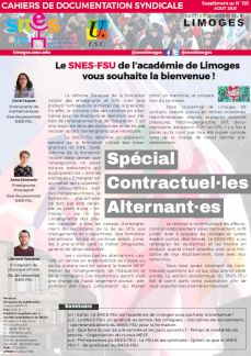 Bulletin Contractuels Alternants - Août 2021