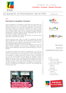 Bulletin contractuels - Octobre 2021