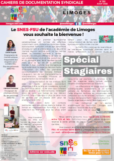 Bulletin académique 392 - Août 2022 - Spécial stagiaires