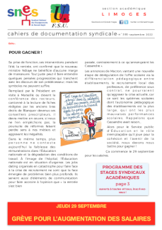 Bulletin académique 393 - Septembre 2022