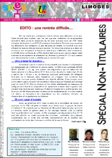 Bulletin non-titulaires Janvier 2016