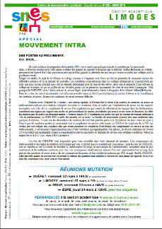 Bulletin académique spécial mouvement intra 2016