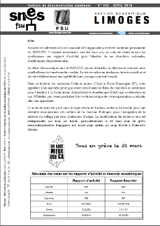 Bulletin académique Avril 2016 n°343