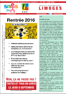 Bulletin n°346 août 2016