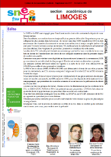 Bulletin non-titulaires Novembre 2016