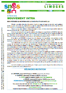Bulletin académique 349 mars 2017 - Spécial mouvement intra