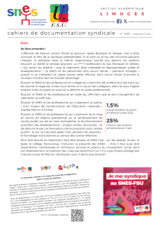 Bulletin académique 400 - Septembre 2023