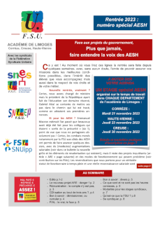Bulletin académique - Rentrée 2023 - Spécial AESH