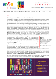 Bulletin académique 398 - Mai 2023