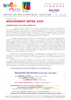 Bulletin académique 413 - Mars 2025 - Spécial Mouvement Intra