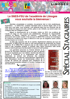 Bulletin stagiaire Août 2017