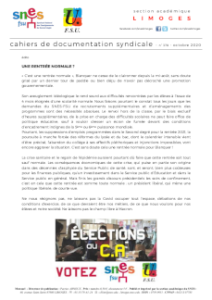 Bulletin académique 378 - Octobre 2020