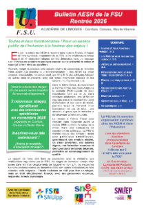 Bulletin académique - Rentrée 2026 - Spécial AESH