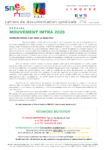 Bulletin académique 420 sup - Mars 2026 - Spécial mouvement intra