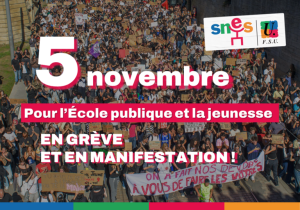 Jeudi 5 novembre - En grève et en manifestation pour l'Ecole Publique&nbsp;(…)